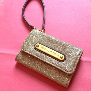 Juicy Couture gold sparkle wallet/wristlet